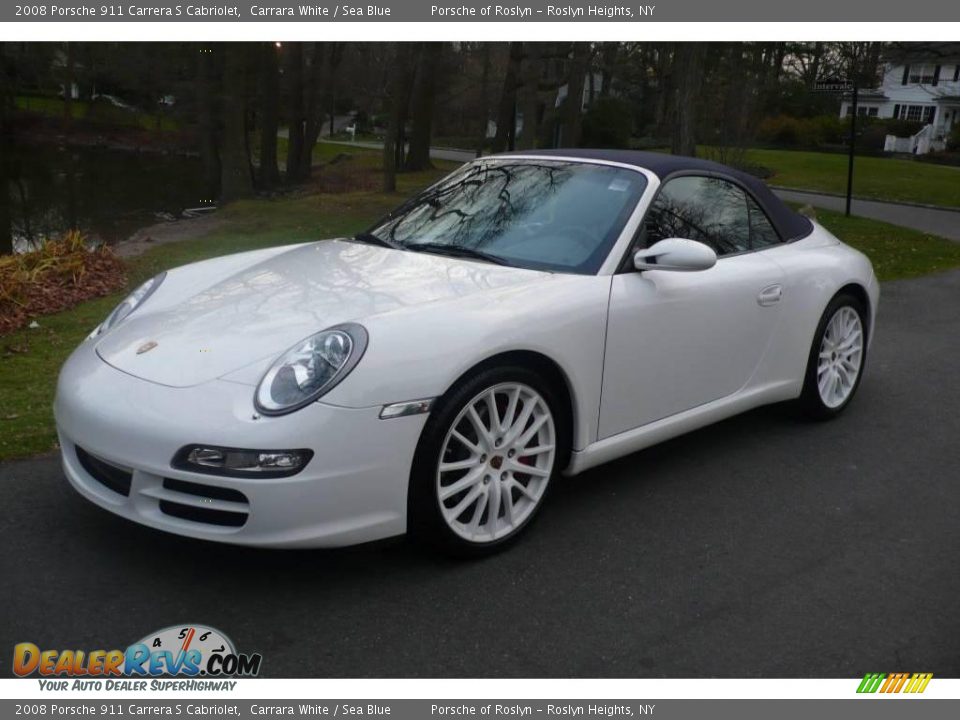 2008 Porsche 911 Carrera S Cabriolet Carrara White / Sea Blue Photo #1