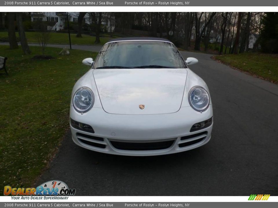 2008 Porsche 911 Carrera S Cabriolet Carrara White / Sea Blue Photo #2