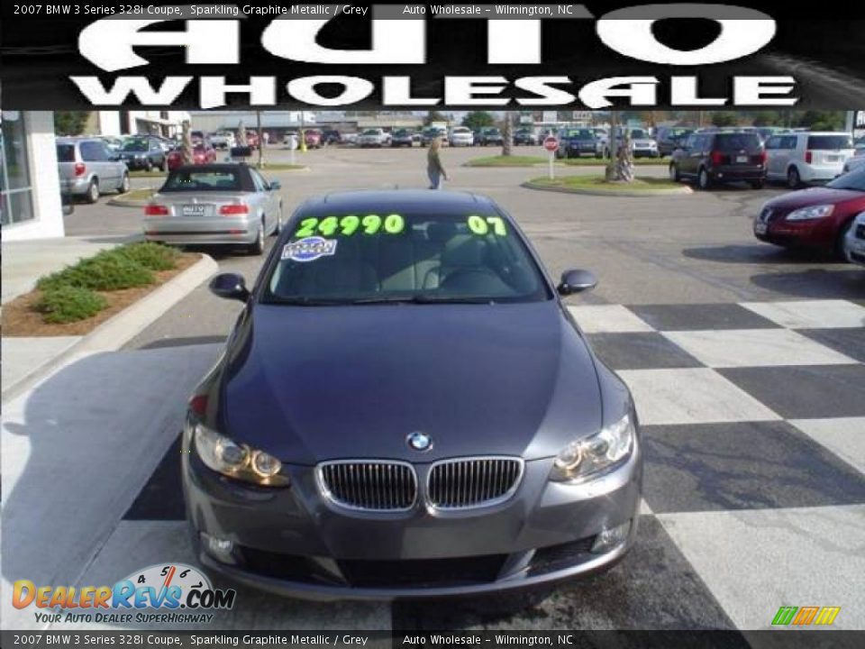 2007 BMW 3 Series 328i Coupe Sparkling Graphite Metallic / Grey Photo #2