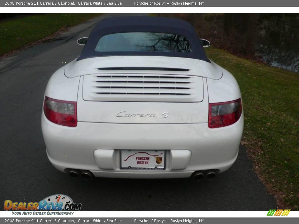 2008 Porsche 911 Carrera S Cabriolet Carrara White / Sea Blue Photo #5