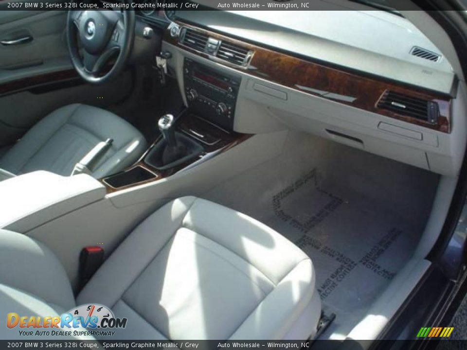 2007 BMW 3 Series 328i Coupe Sparkling Graphite Metallic / Grey Photo #7