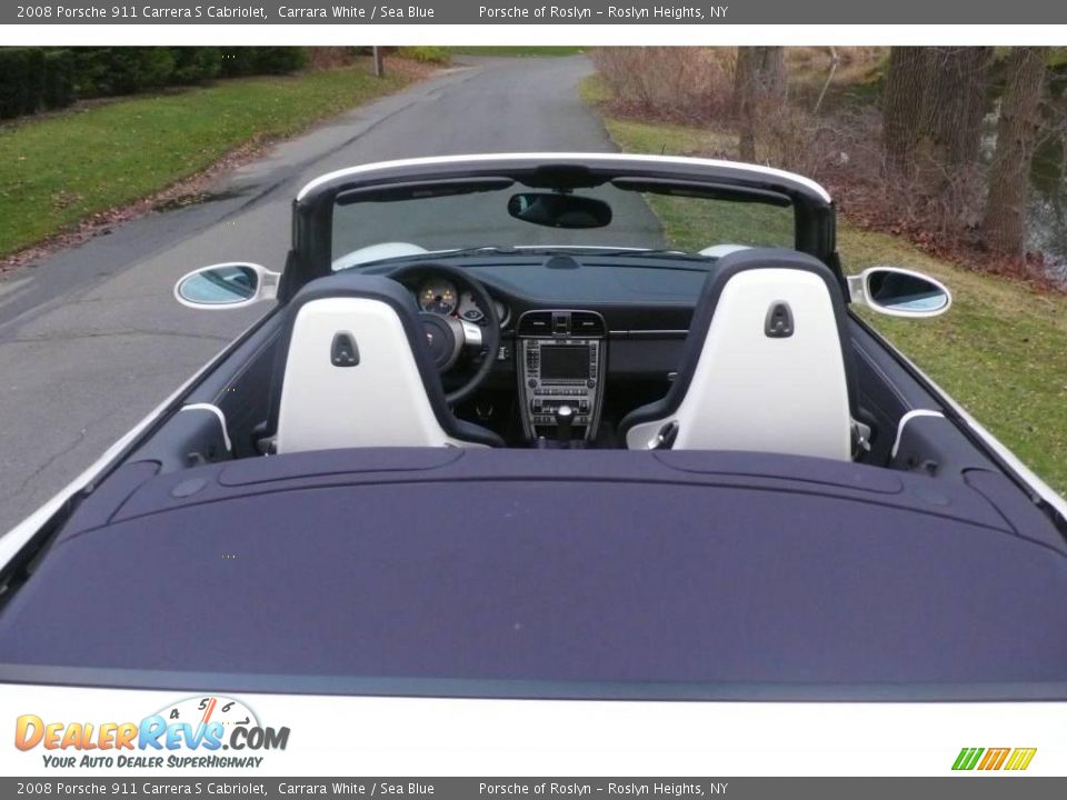 2008 Porsche 911 Carrera S Cabriolet Carrara White / Sea Blue Photo #10