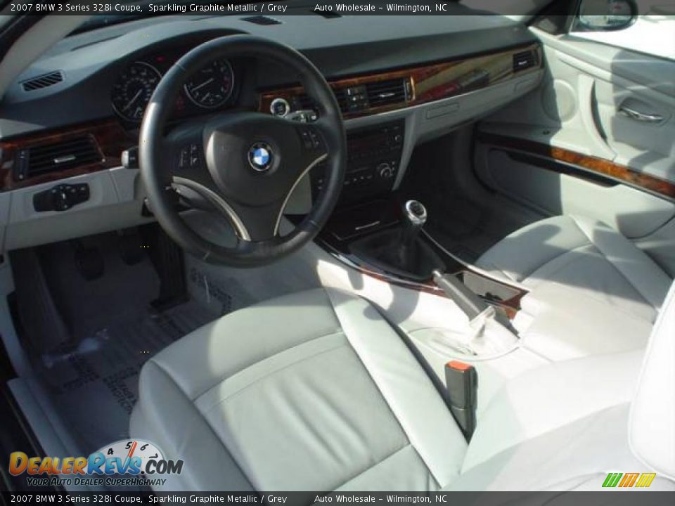 2007 BMW 3 Series 328i Coupe Sparkling Graphite Metallic / Grey Photo #9