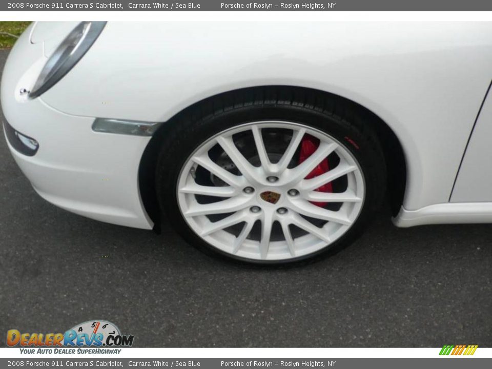 2008 Porsche 911 Carrera S Cabriolet Carrara White / Sea Blue Photo #11