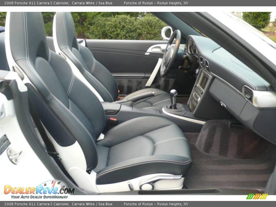Sea Blue Interior - 2008 Porsche 911 Carrera S Cabriolet Photo #15