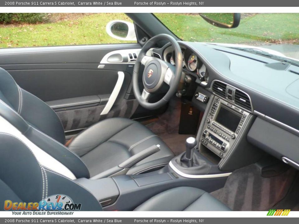 Sea Blue Interior - 2008 Porsche 911 Carrera S Cabriolet Photo #16