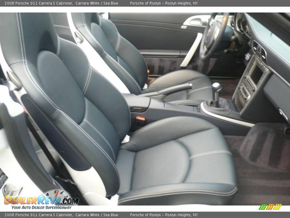 Sea Blue Interior - 2008 Porsche 911 Carrera S Cabriolet Photo #18