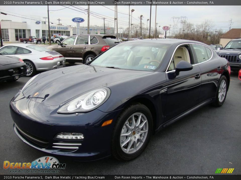 2010 Porsche Panamera S Dark Blue Metallic / Yachting Blue/Cream Photo #1