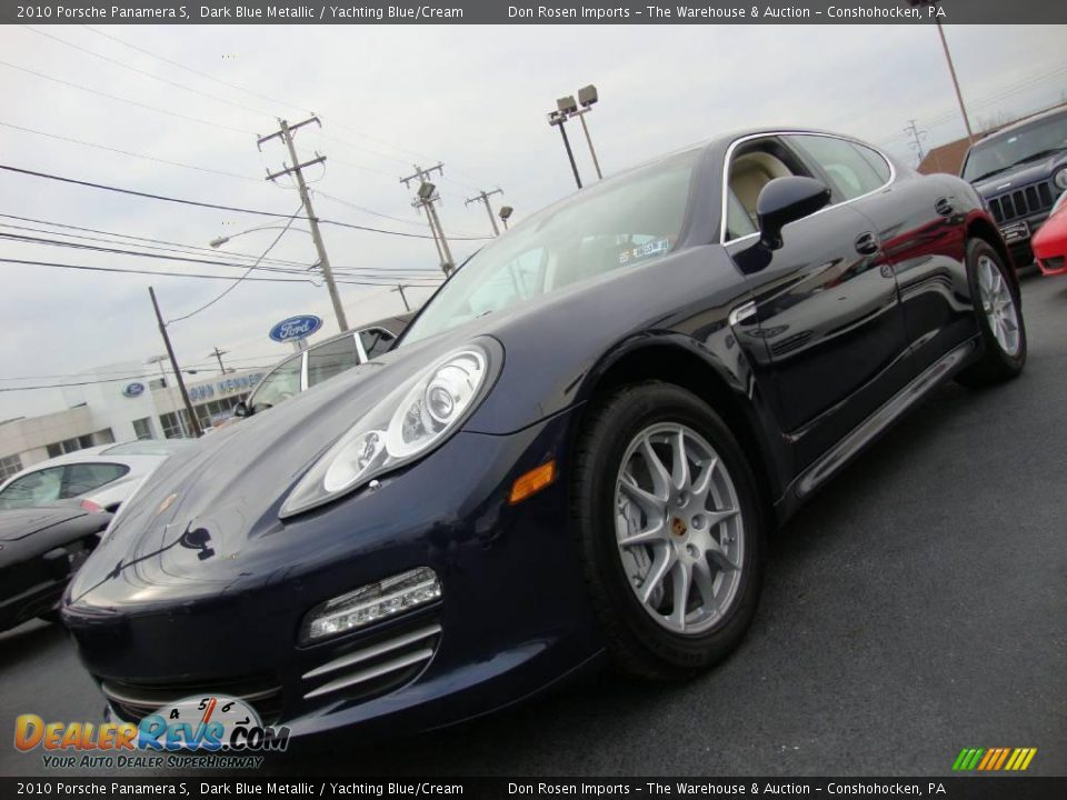 2010 Porsche Panamera S Dark Blue Metallic / Yachting Blue/Cream Photo #2