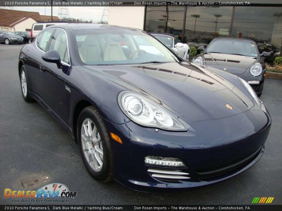 2010 Porsche Panamera S Dark Blue Metallic / Yachting Blue/Cream Photo #4