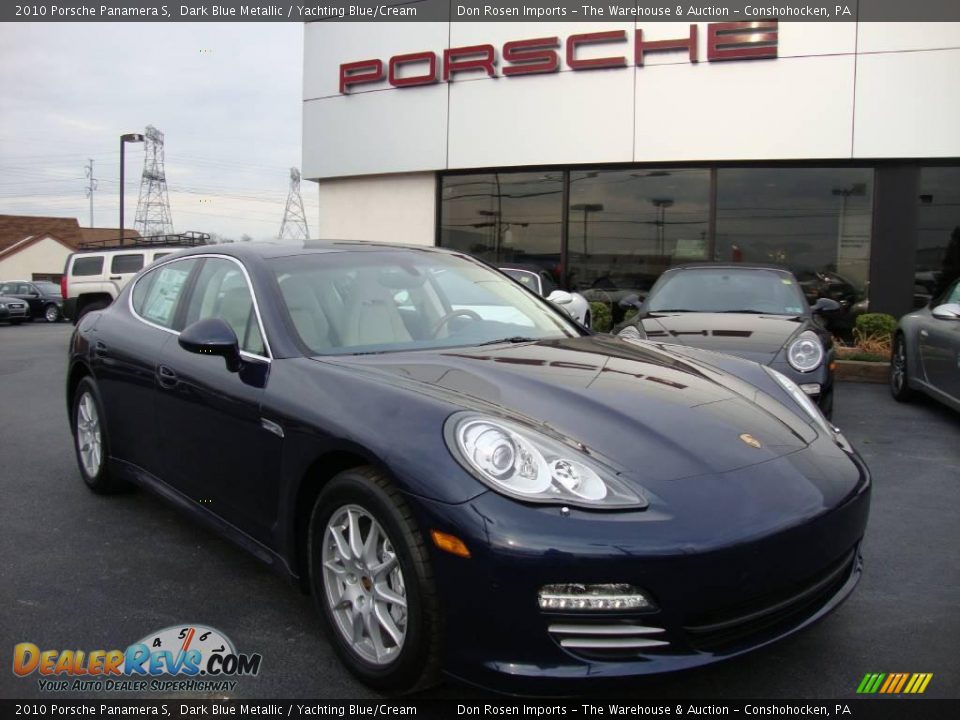 2010 Porsche Panamera S Dark Blue Metallic / Yachting Blue/Cream Photo #5