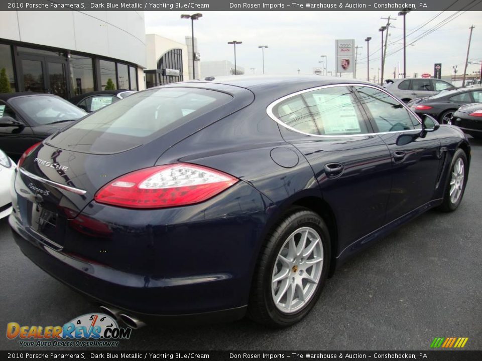 2010 Porsche Panamera S Dark Blue Metallic / Yachting Blue/Cream Photo #7