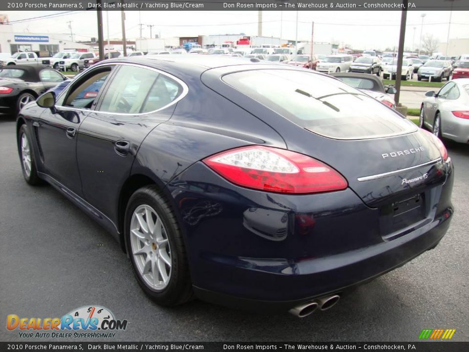 2010 Porsche Panamera S Dark Blue Metallic / Yachting Blue/Cream Photo #9