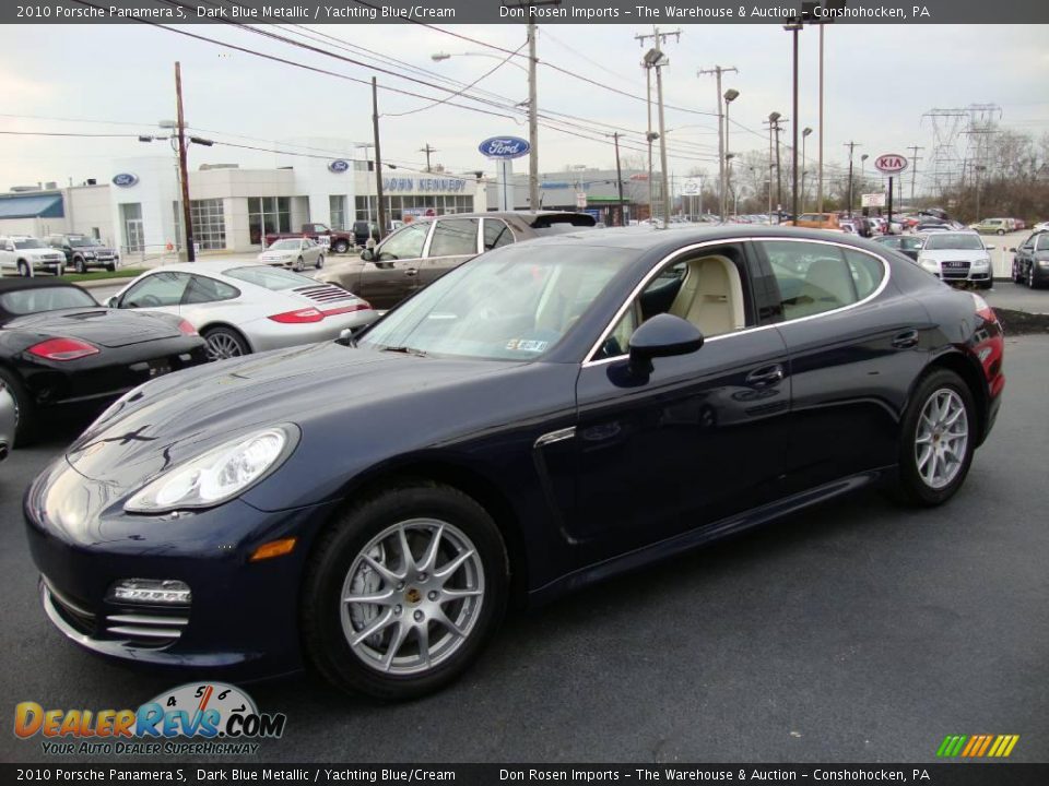 2010 Porsche Panamera S Dark Blue Metallic / Yachting Blue/Cream Photo #10