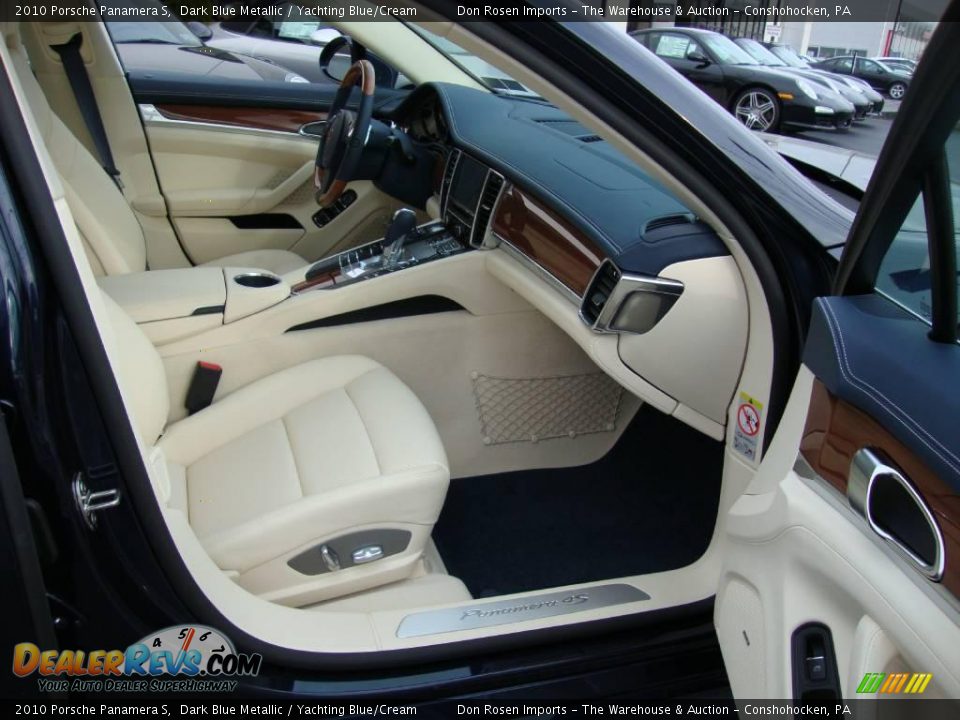 2010 Porsche Panamera S Dark Blue Metallic / Yachting Blue/Cream Photo #17