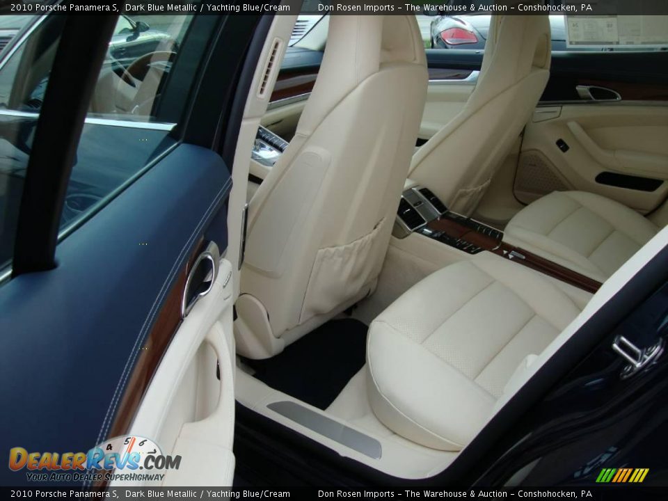 2010 Porsche Panamera S Dark Blue Metallic / Yachting Blue/Cream Photo #19