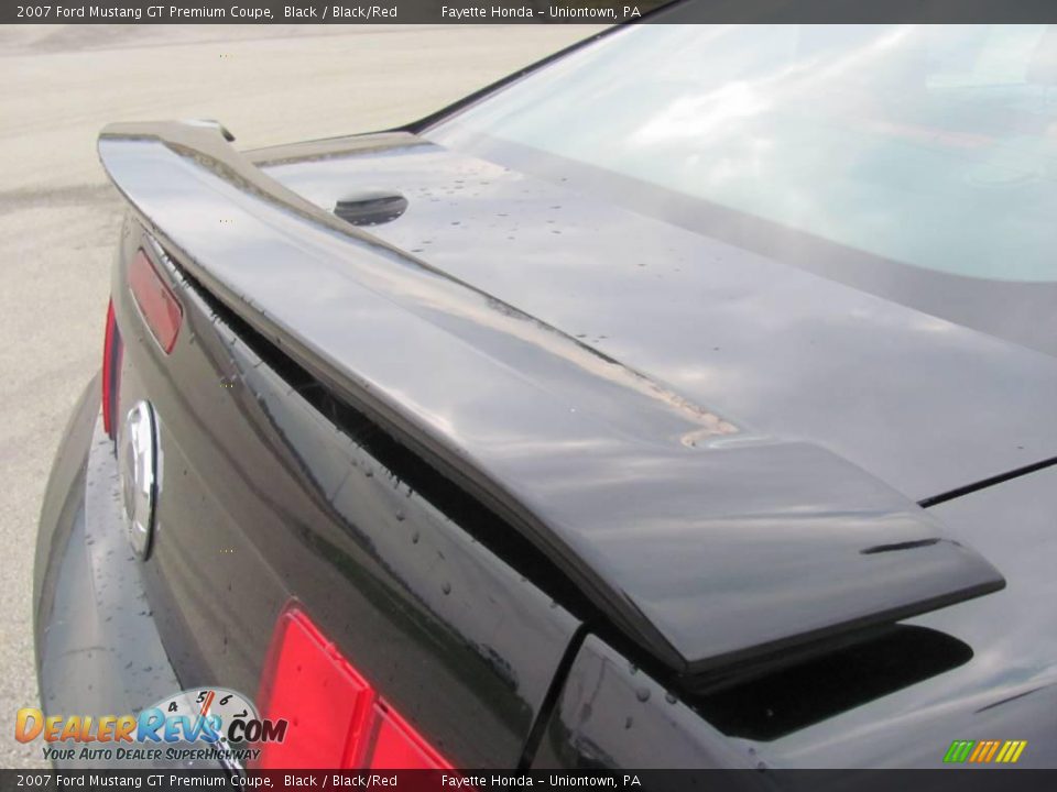 2007 Ford Mustang GT Premium Coupe Black / Black/Red Photo #11