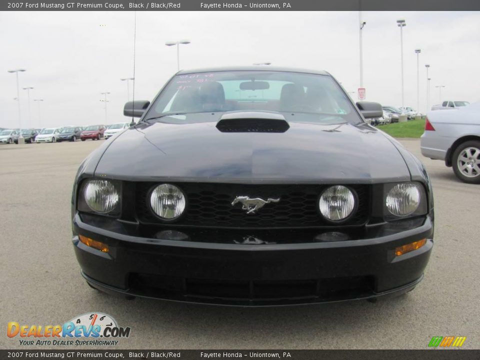 2007 Ford Mustang GT Premium Coupe Black / Black/Red Photo #13