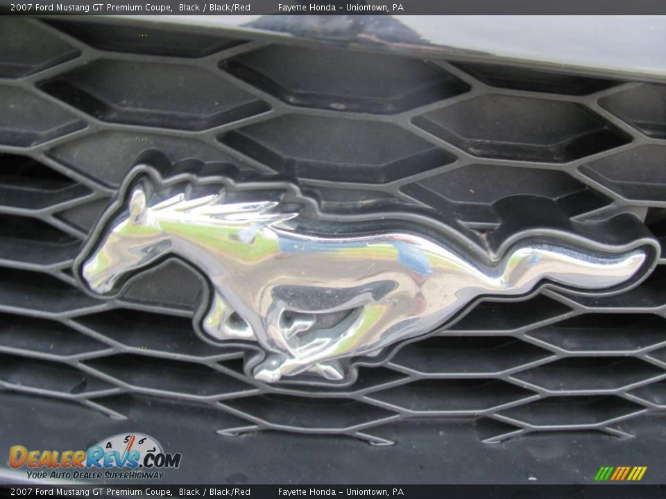 2007 Ford Mustang GT Premium Coupe Black / Black/Red Photo #14