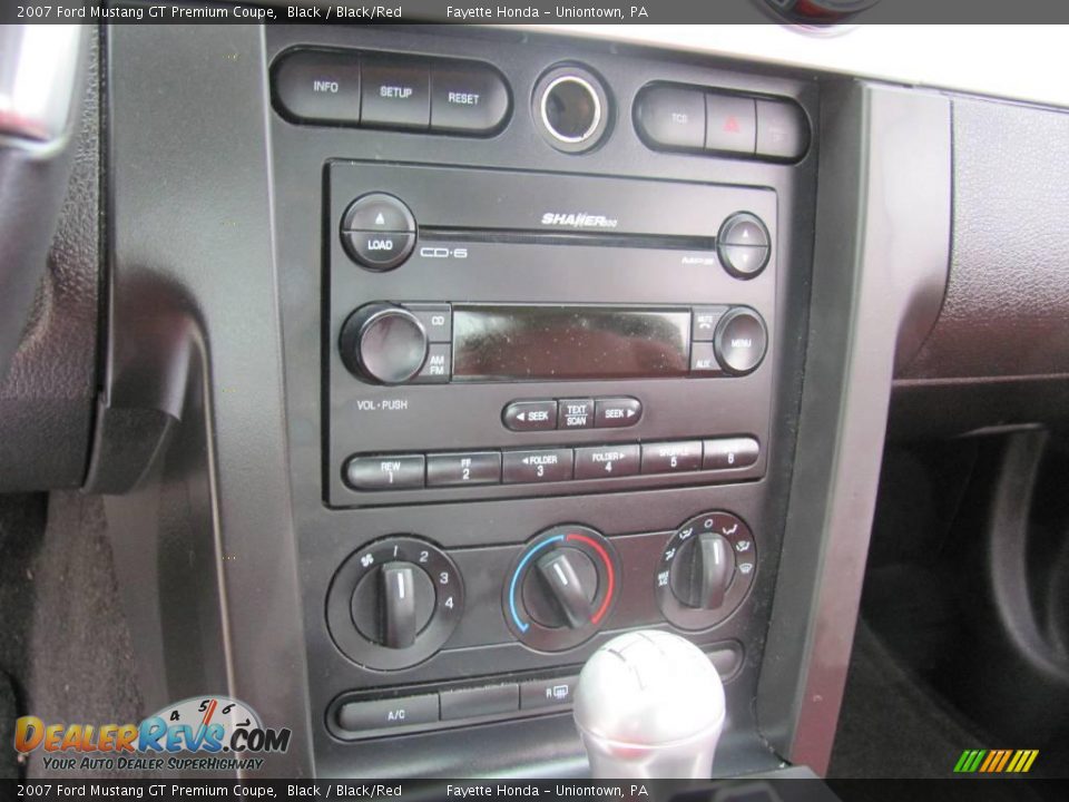 2007 Ford Mustang GT Premium Coupe Black / Black/Red Photo #17