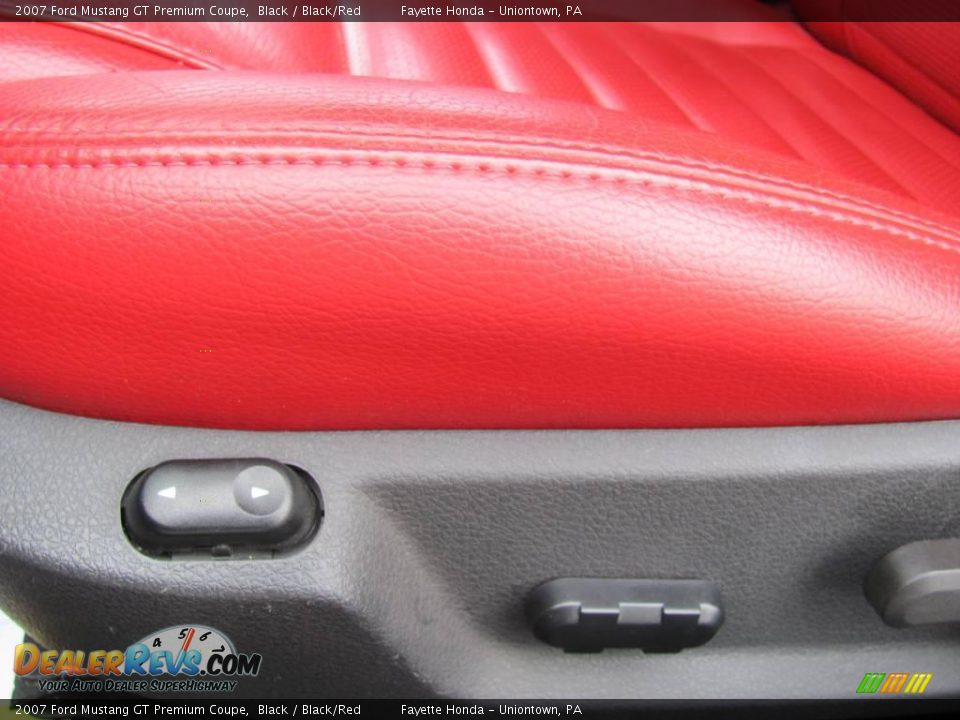 2007 Ford Mustang GT Premium Coupe Black / Black/Red Photo #18
