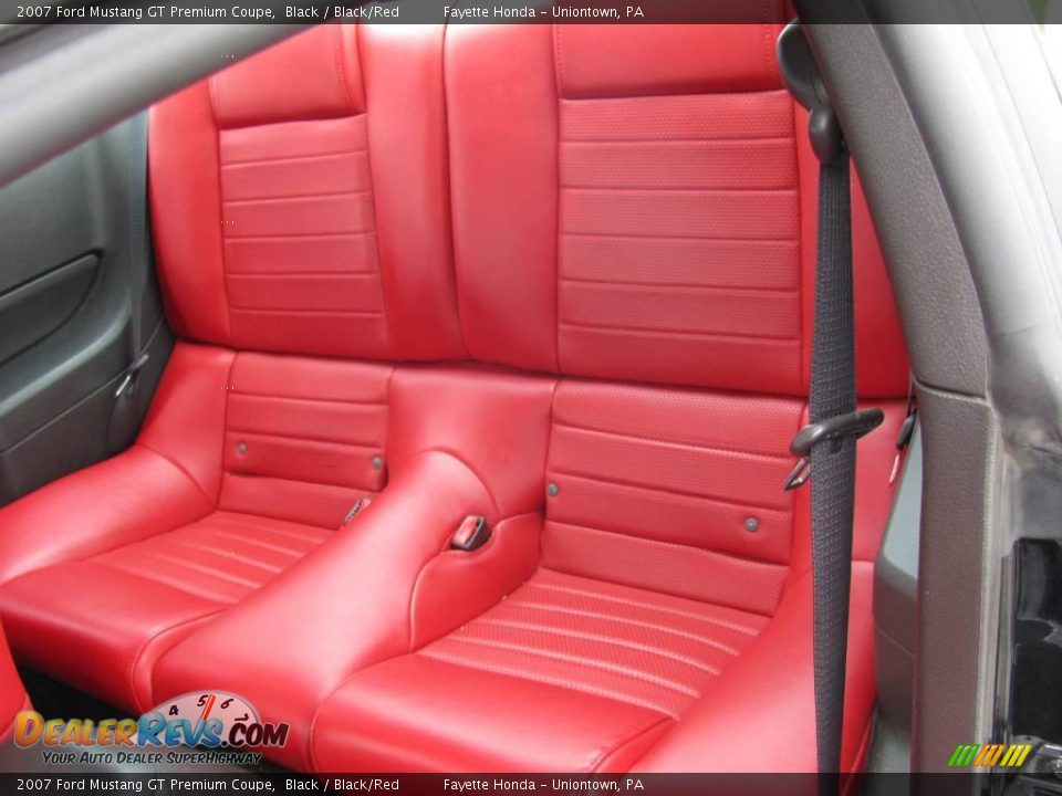 2007 Ford Mustang GT Premium Coupe Black / Black/Red Photo #19