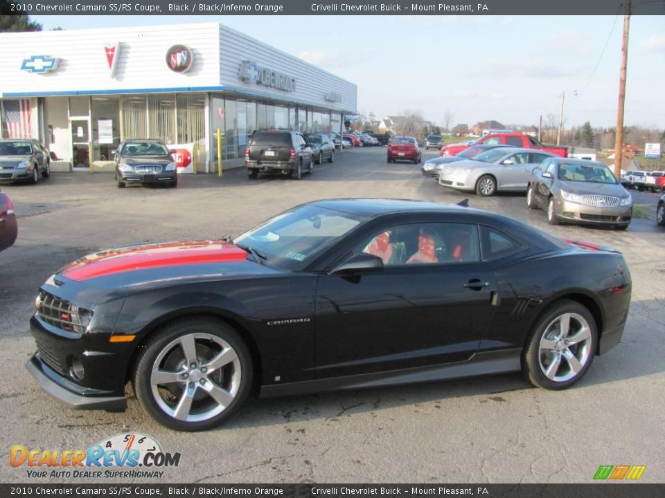2010 Chevrolet Camaro SS/RS Coupe Black / Black/Inferno Orange Photo #1