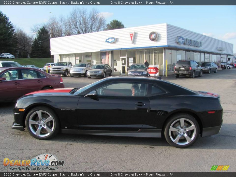 2010 Chevrolet Camaro SS/RS Coupe Black / Black/Inferno Orange Photo #2