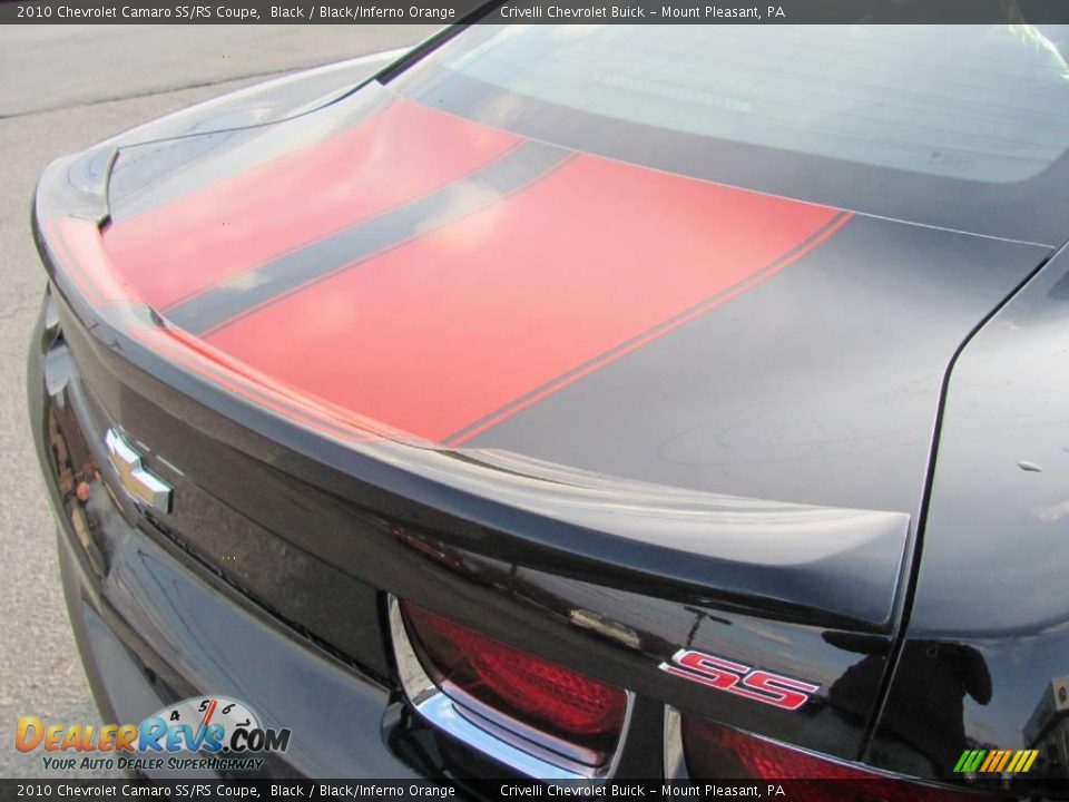 2010 Chevrolet Camaro SS/RS Coupe Black / Black/Inferno Orange Photo #8