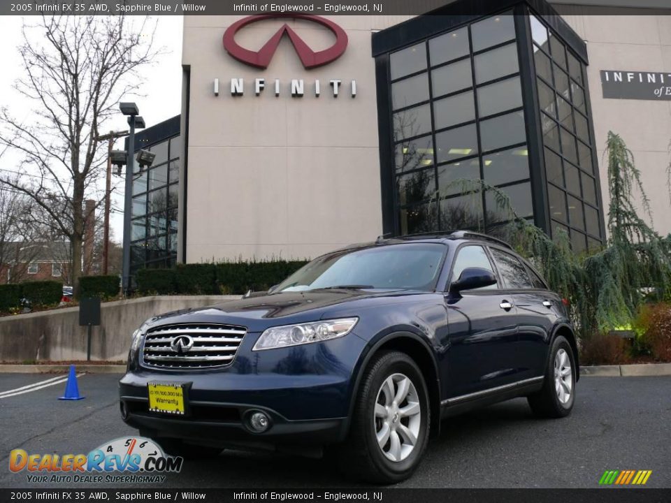 2005 Infiniti FX 35 AWD Sapphire Blue / Willow Photo #1