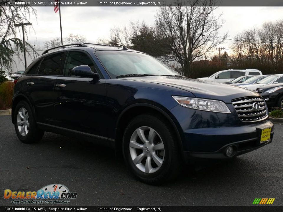 2005 Infiniti FX 35 AWD Sapphire Blue / Willow Photo #3