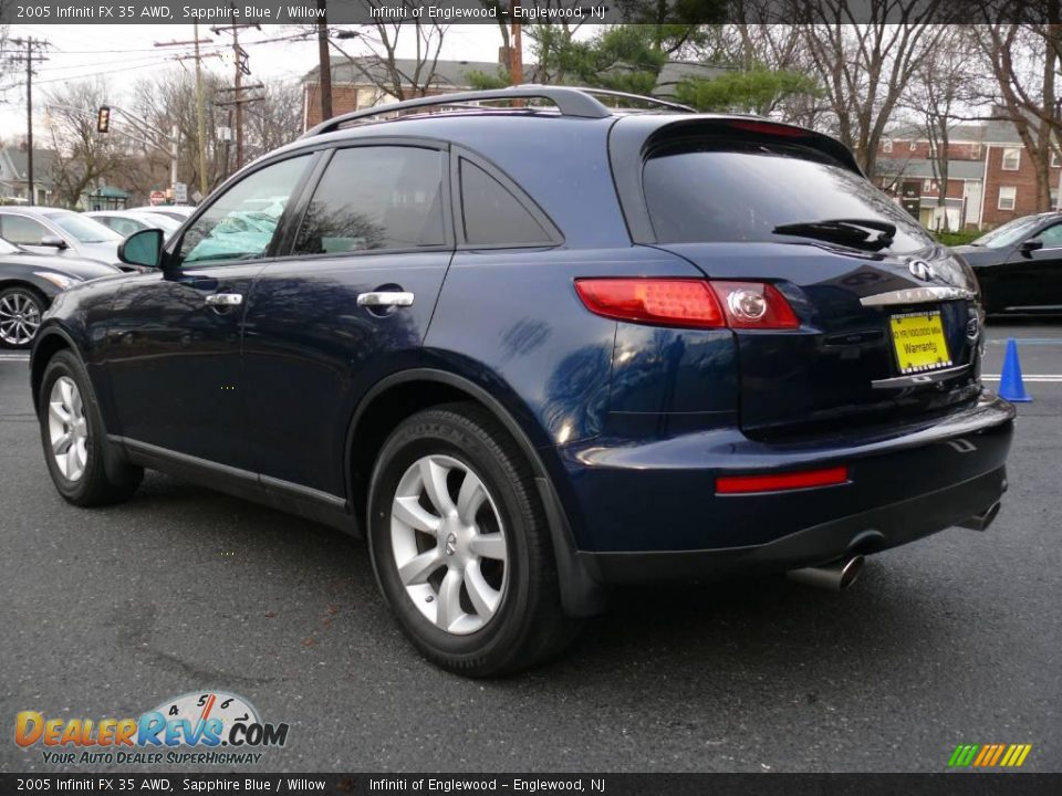 2005 Infiniti FX 35 AWD Sapphire Blue / Willow Photo #7