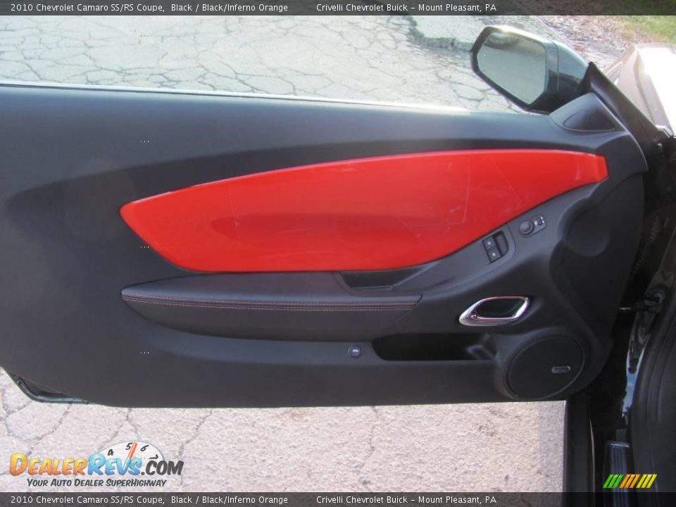 2010 Chevrolet Camaro SS/RS Coupe Black / Black/Inferno Orange Photo #17