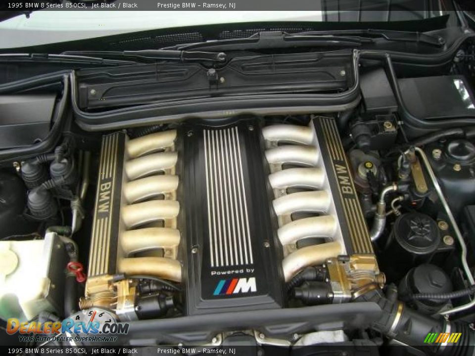 1995 BMW 8 Series 850CSi Jet Black / Black Photo #34