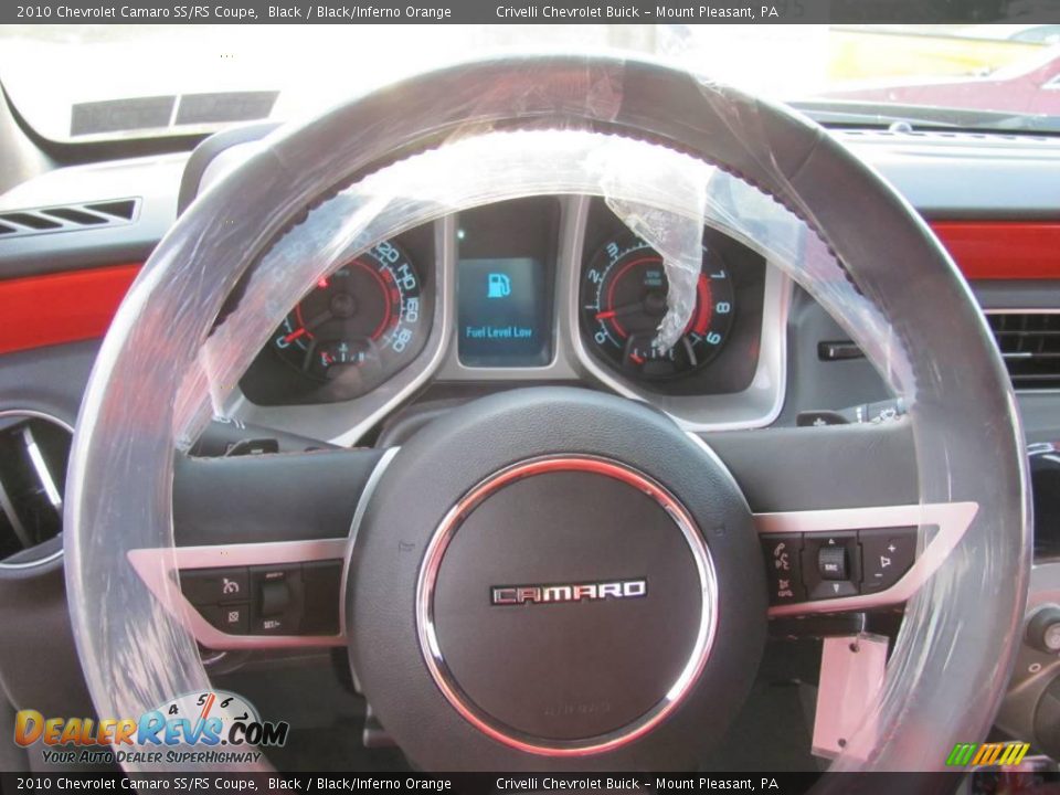2010 Chevrolet Camaro SS/RS Coupe Black / Black/Inferno Orange Photo #20