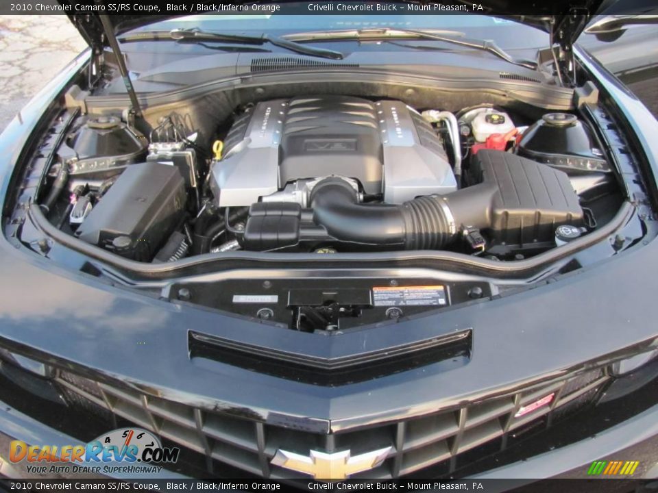2010 Chevrolet Camaro SS/RS Coupe Black / Black/Inferno Orange Photo #21