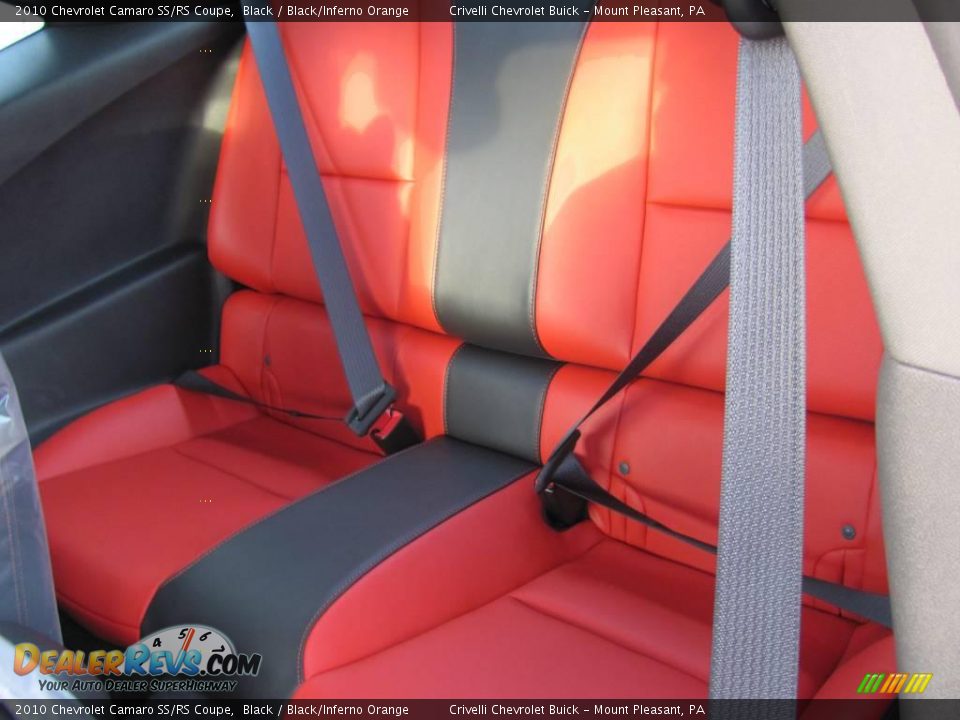 2010 Chevrolet Camaro SS/RS Coupe Black / Black/Inferno Orange Photo #26