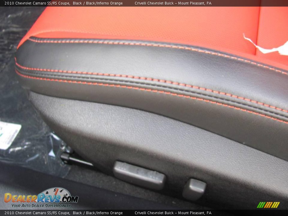 2010 Chevrolet Camaro SS/RS Coupe Black / Black/Inferno Orange Photo #28