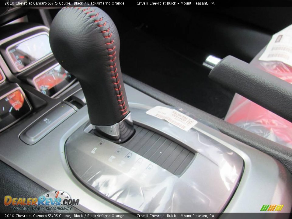 2010 Chevrolet Camaro SS/RS Coupe Black / Black/Inferno Orange Photo #32