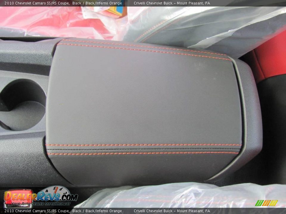 2010 Chevrolet Camaro SS/RS Coupe Black / Black/Inferno Orange Photo #33