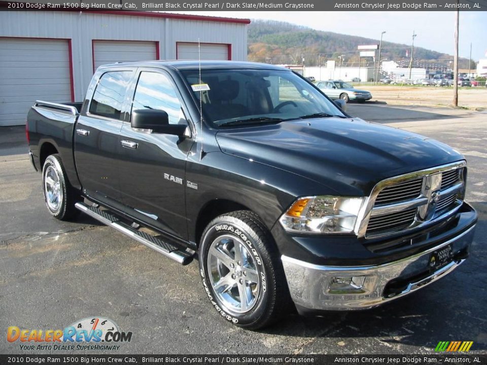 2010 Dodge Ram 1500 Big Horn Crew Cab Brilliant Black Crystal Pearl / Dark Slate/Medium Graystone Photo #1