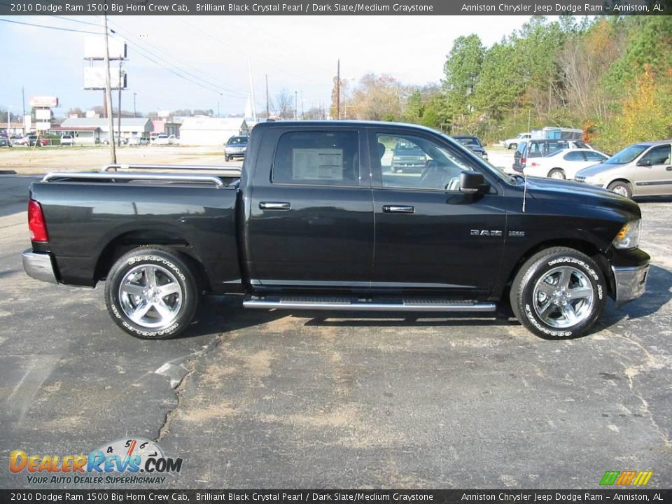 2010 Dodge Ram 1500 Big Horn Crew Cab Brilliant Black Crystal Pearl / Dark Slate/Medium Graystone Photo #2