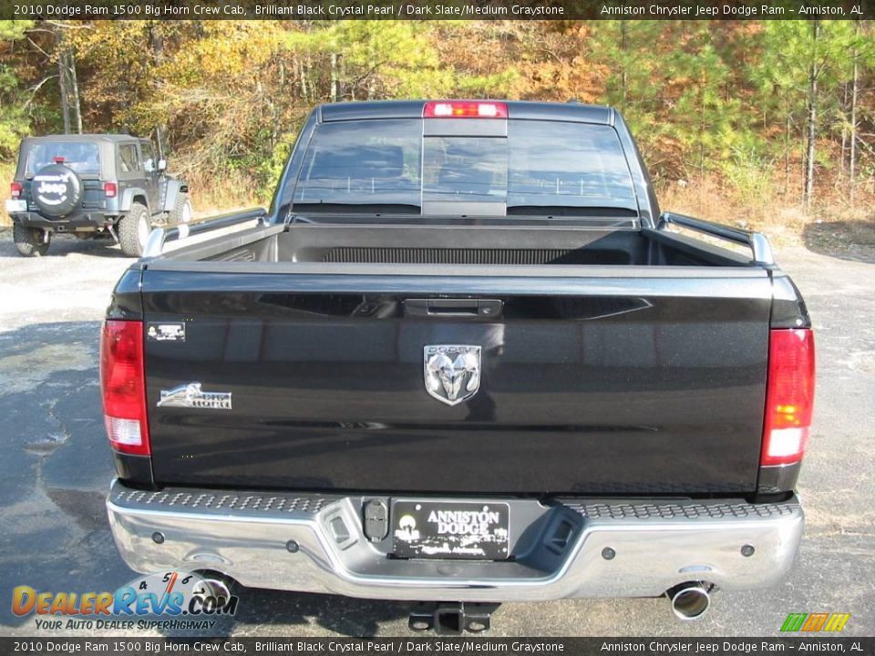 2010 Dodge Ram 1500 Big Horn Crew Cab Brilliant Black Crystal Pearl / Dark Slate/Medium Graystone Photo #3