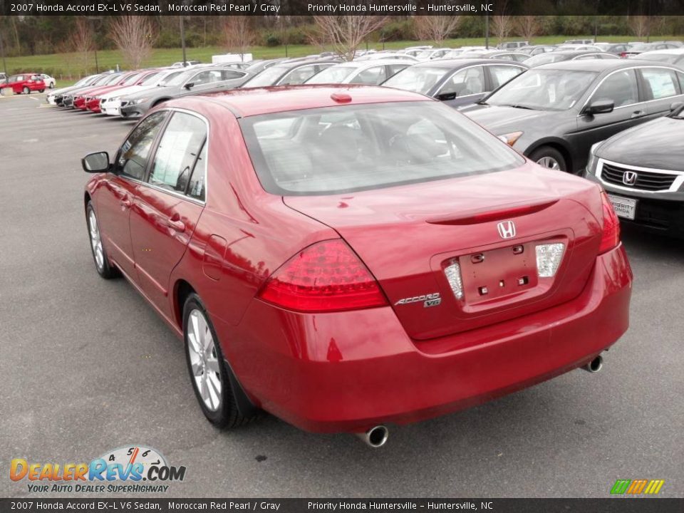 2007 Honda Accord EX-L V6 Sedan Moroccan Red Pearl / Gray Photo #2