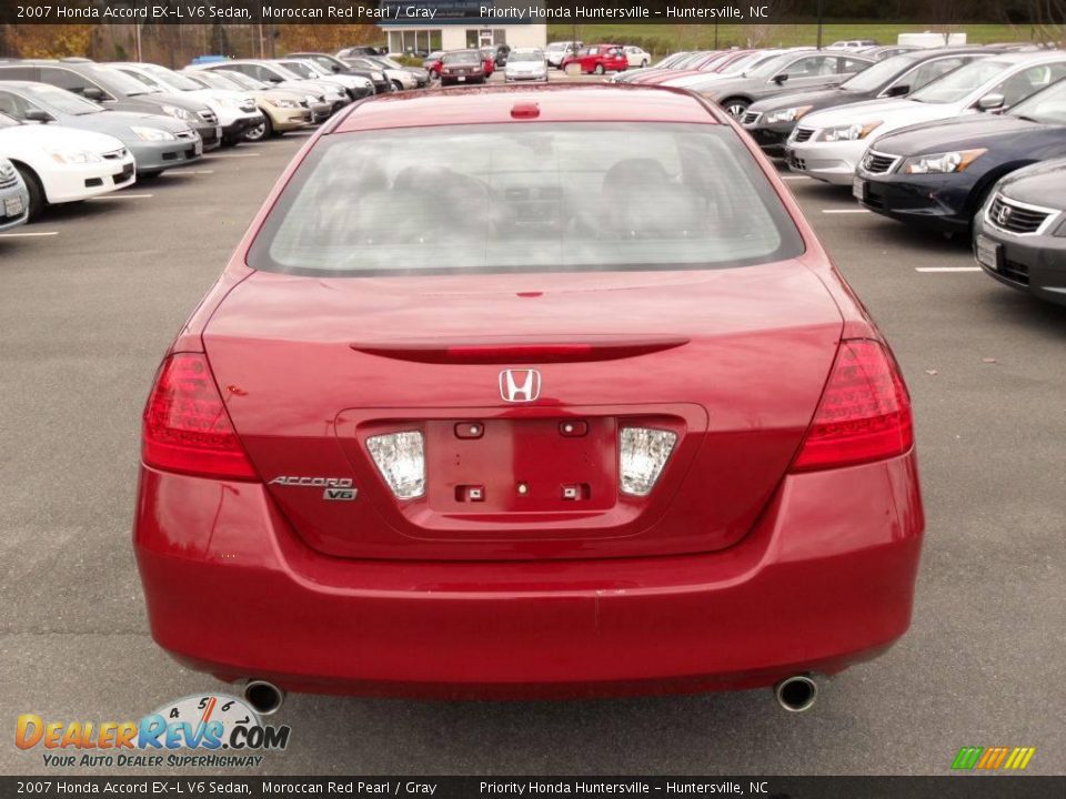 2007 Honda Accord EX-L V6 Sedan Moroccan Red Pearl / Gray Photo #3