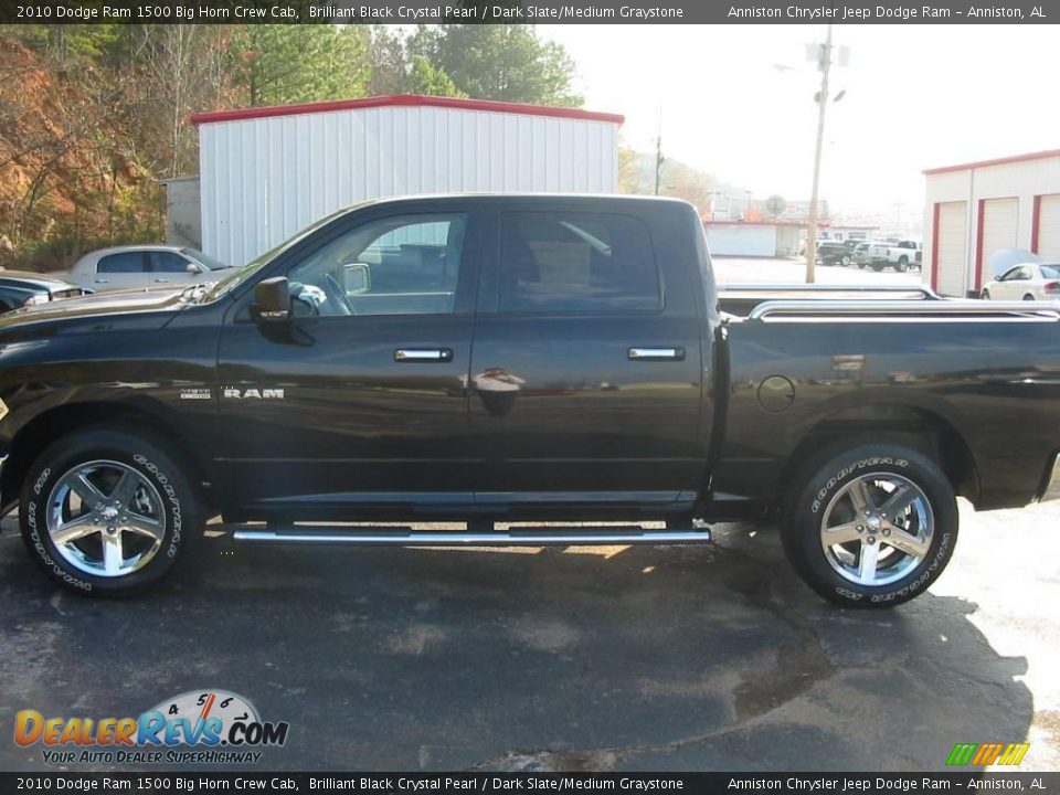 2010 Dodge Ram 1500 Big Horn Crew Cab Brilliant Black Crystal Pearl / Dark Slate/Medium Graystone Photo #10