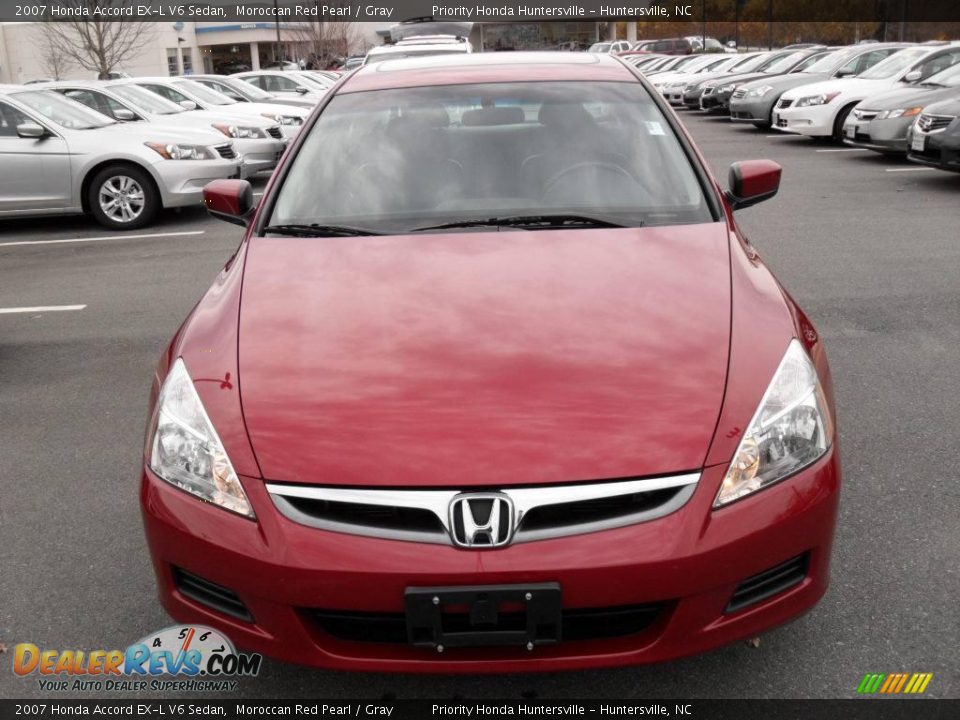 2007 Honda Accord EX-L V6 Sedan Moroccan Red Pearl / Gray Photo #5