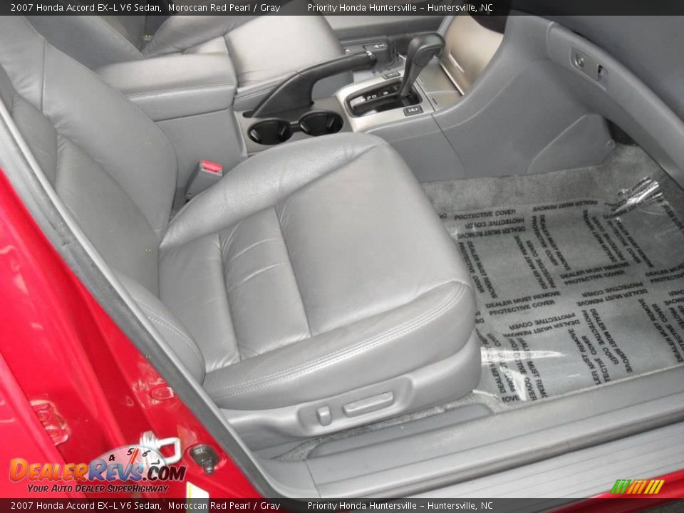 2007 Honda Accord EX-L V6 Sedan Moroccan Red Pearl / Gray Photo #13