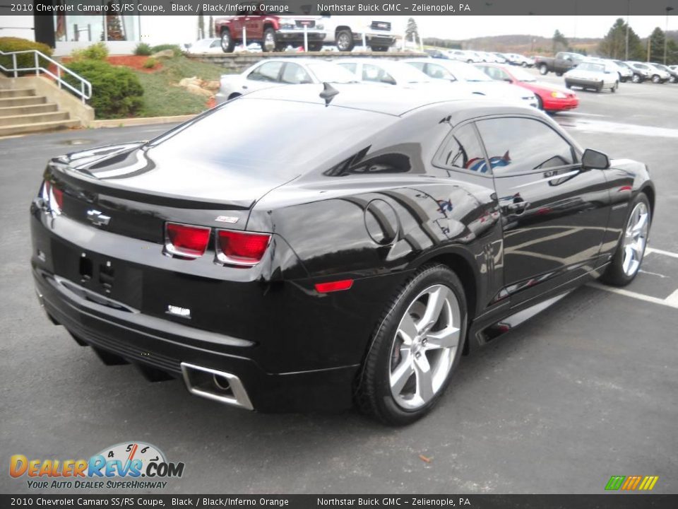 2010 Chevrolet Camaro SS/RS Coupe Black / Black/Inferno Orange Photo #2