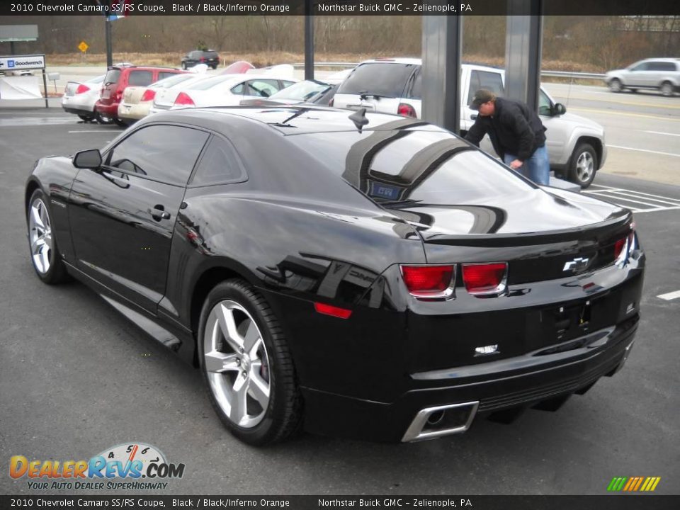 2010 Chevrolet Camaro SS/RS Coupe Black / Black/Inferno Orange Photo #4